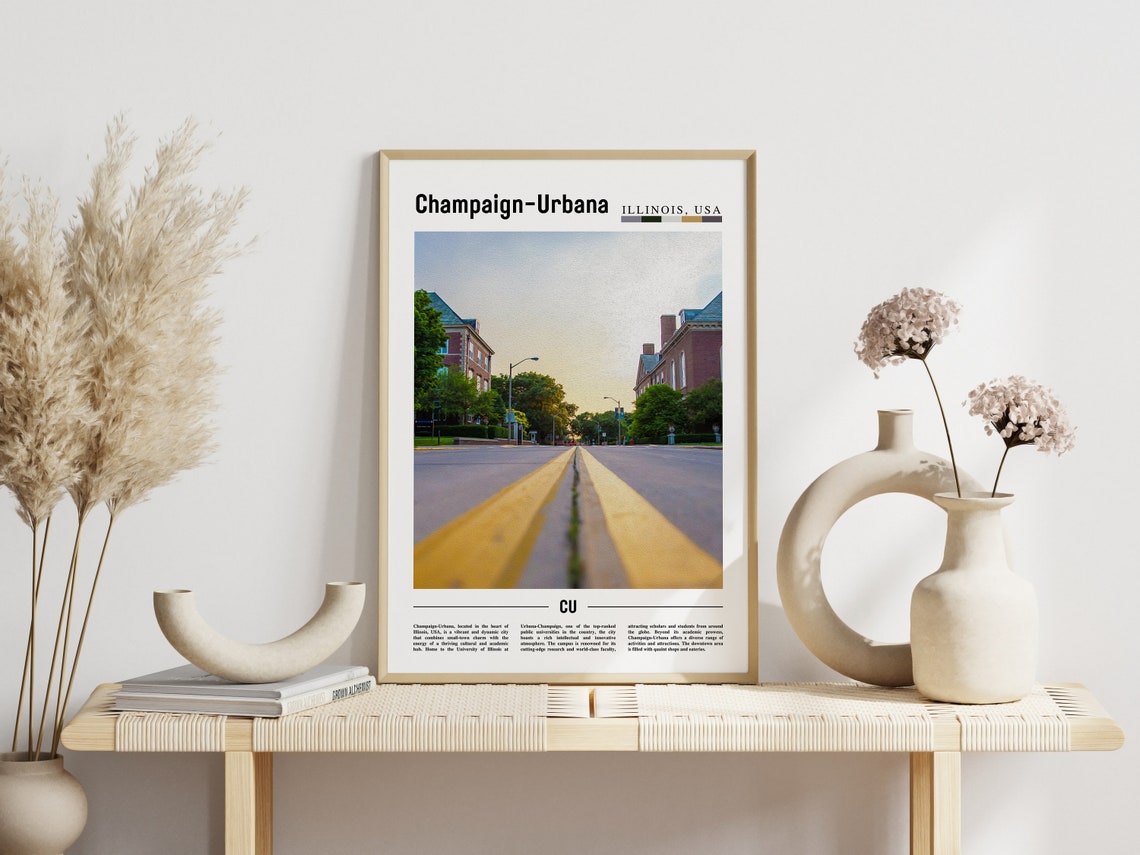 Champaign Urbana Poster Champaign Urbana Print Champaign Urbana Wall Art United States Photo United States Poster United States Print - Image 6