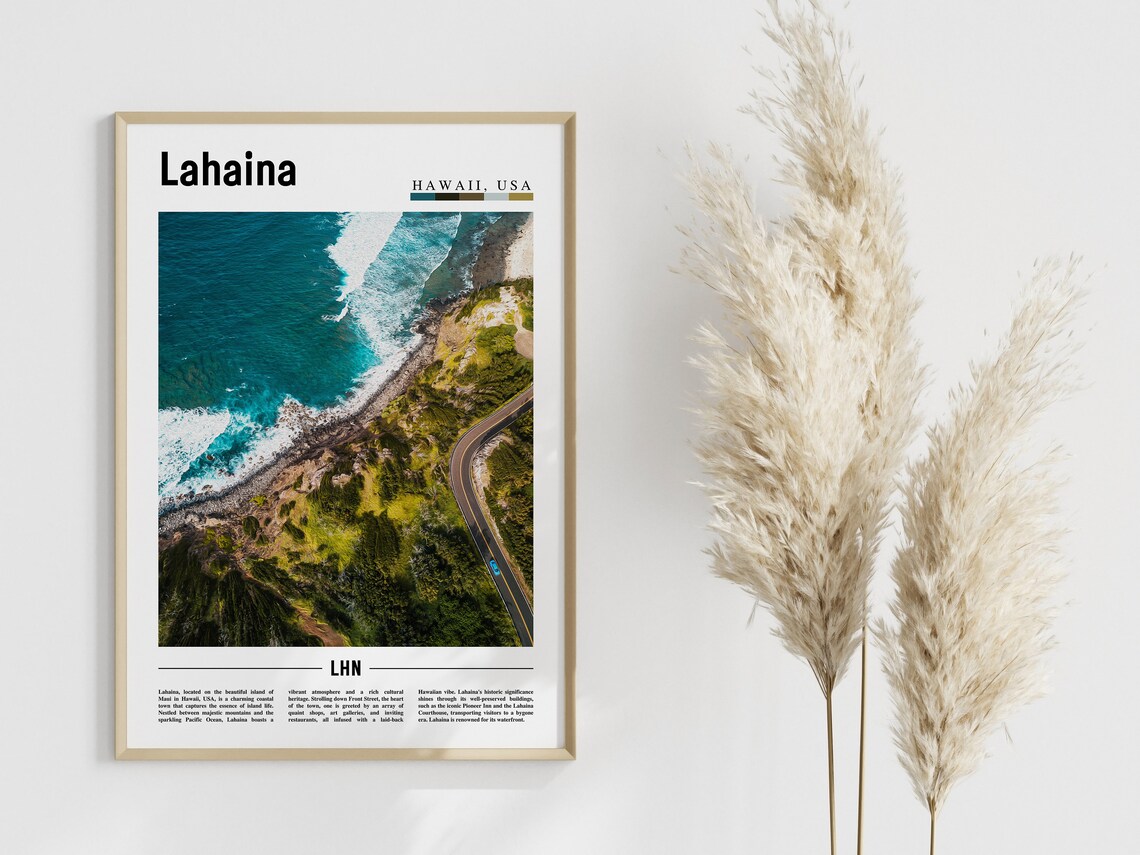 Lahaina Poster Lahaina Print Lahaina Wall Art United States Photo United States Poster United States Print - Image 4