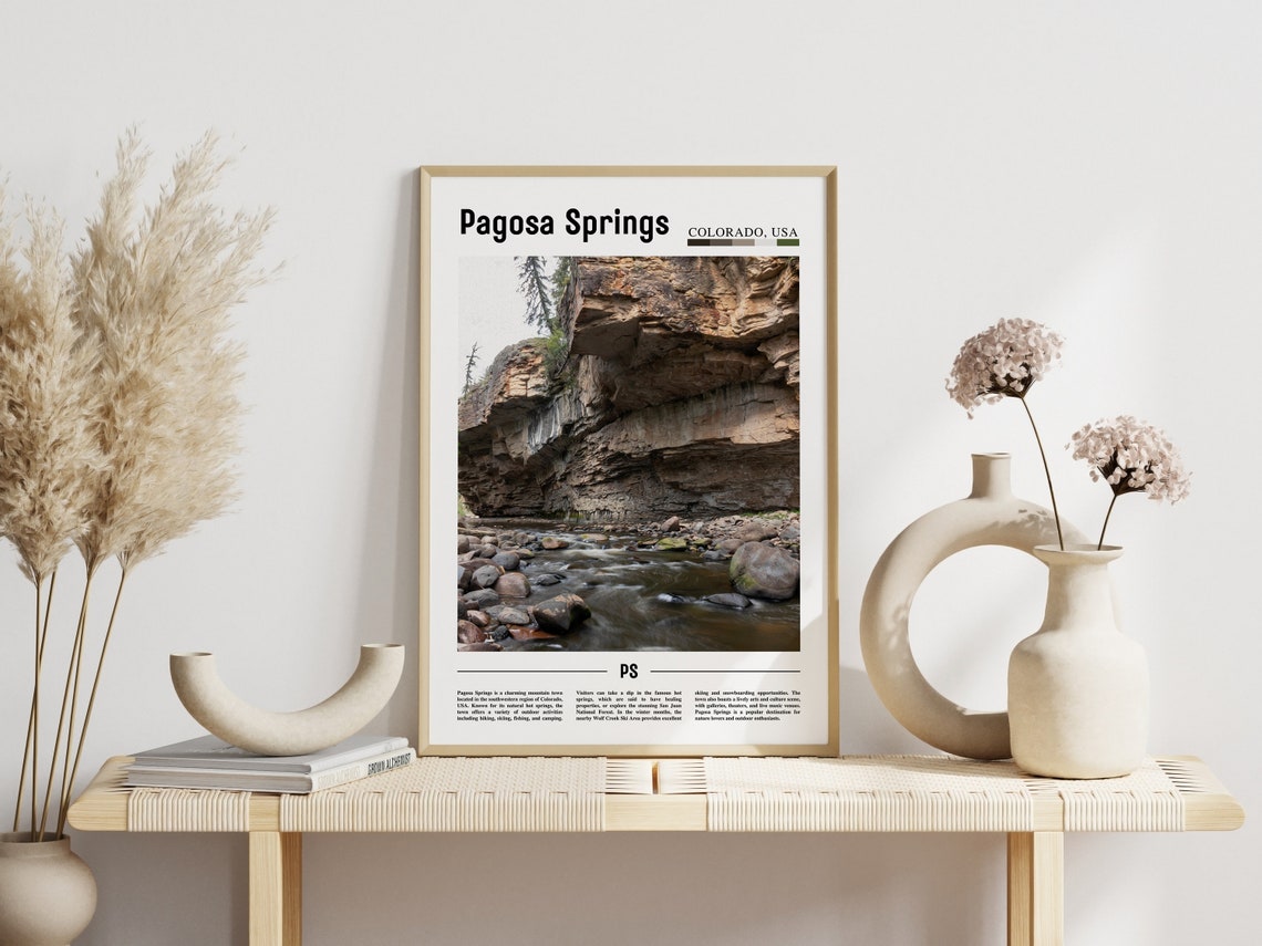 Pagosa Springs Poster Pagosa Springs Print Pagosa Springs Wall Art United States Photo United States Poster United States Print - Image 6