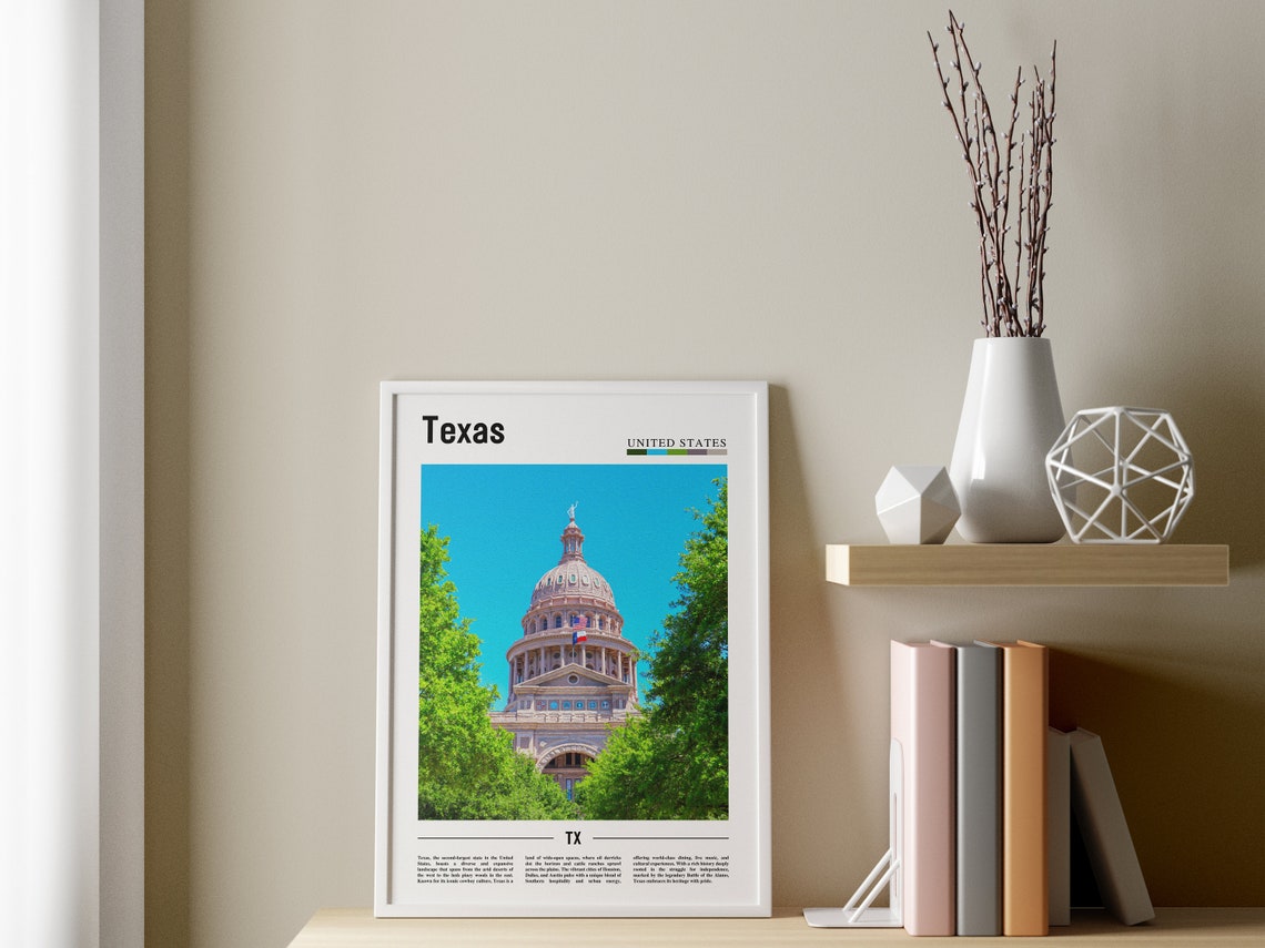 Texas Poster Texas Print Texas Wall Art Texas Photo United States Photo United States Poster United States Print - Image 3