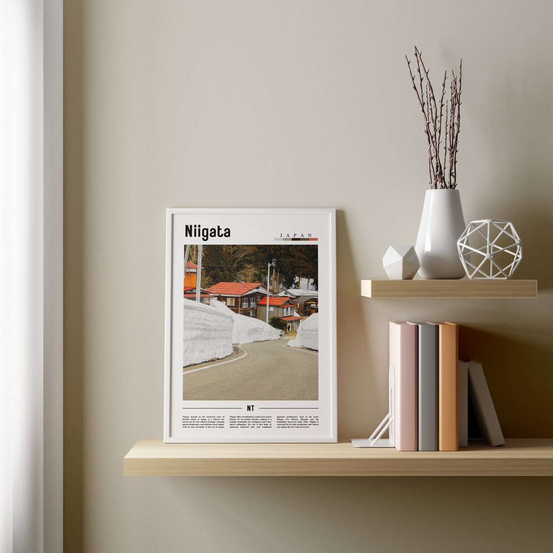 Niigata Poster Niigata Print Niigata Wall Art Asia Print Asia Poster Asia Photo Minimal Travel Poster - Image 3