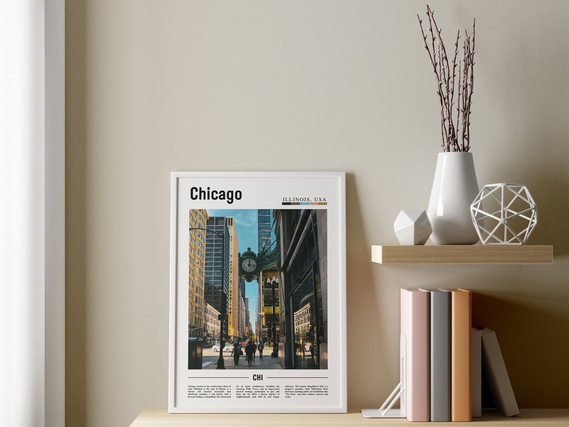 Chicago Print Chicago Poster Chicago Wall Art United States Photo United States Poster United States Print - Image 3