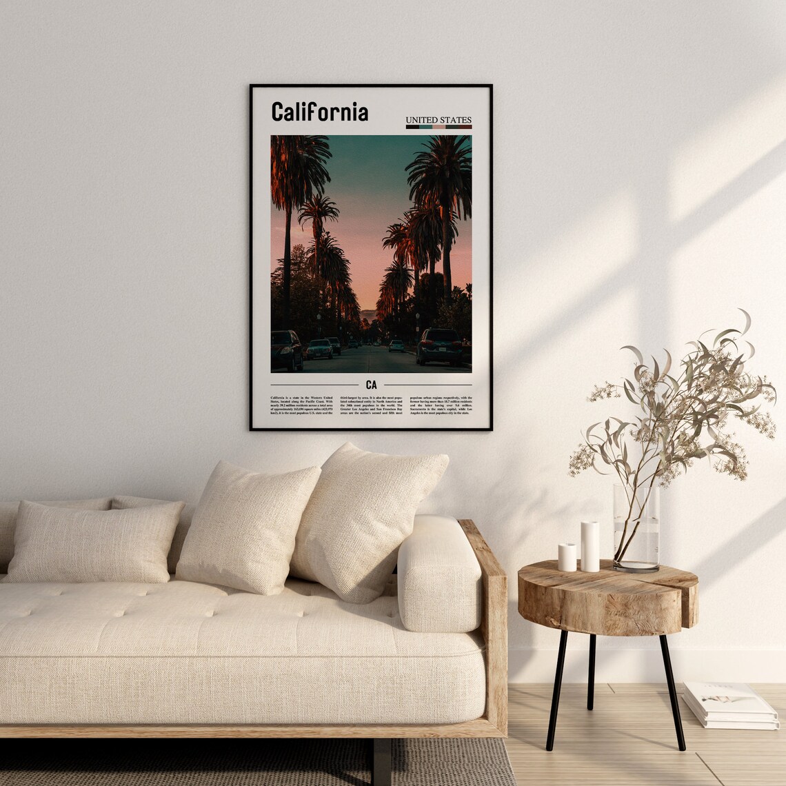 California Minimal Travel Destination Poster - Image 2