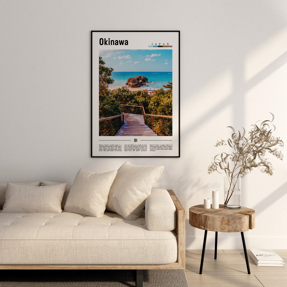 Okinawa Poster Okinawa Print Okinawa Wall Art Asia Print Asia Poster Asia Photo Minimal Travel Poster - Image 2