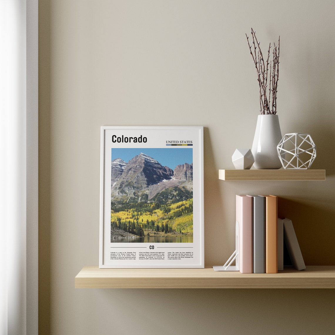 Colorado Print Colorado Poster Colorado Wall Art Oil Painting Poster Colorful City Print City Artwork Travel Artwork Travel Wall Art - Image 3