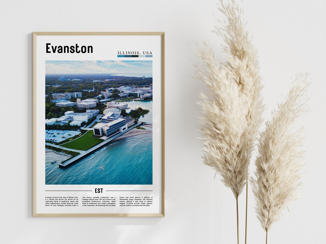 Evanston Poster, United States Travel Poster - Image 4