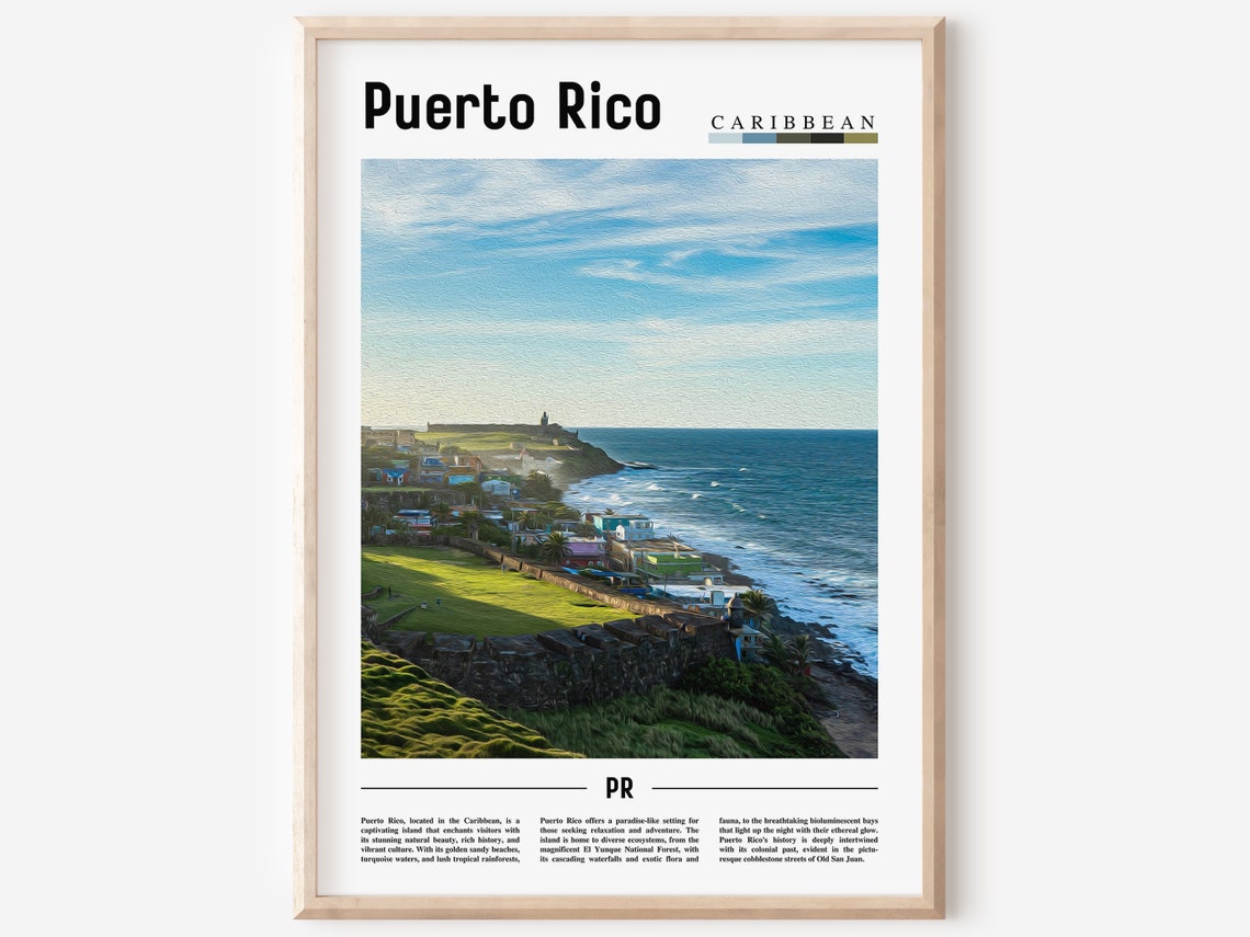 Puerto Rico Poster Puerto Rico Print Puerto Rico Wall Art Caribbean Photo Caribbean Poster Caribbean Print Travel Poster