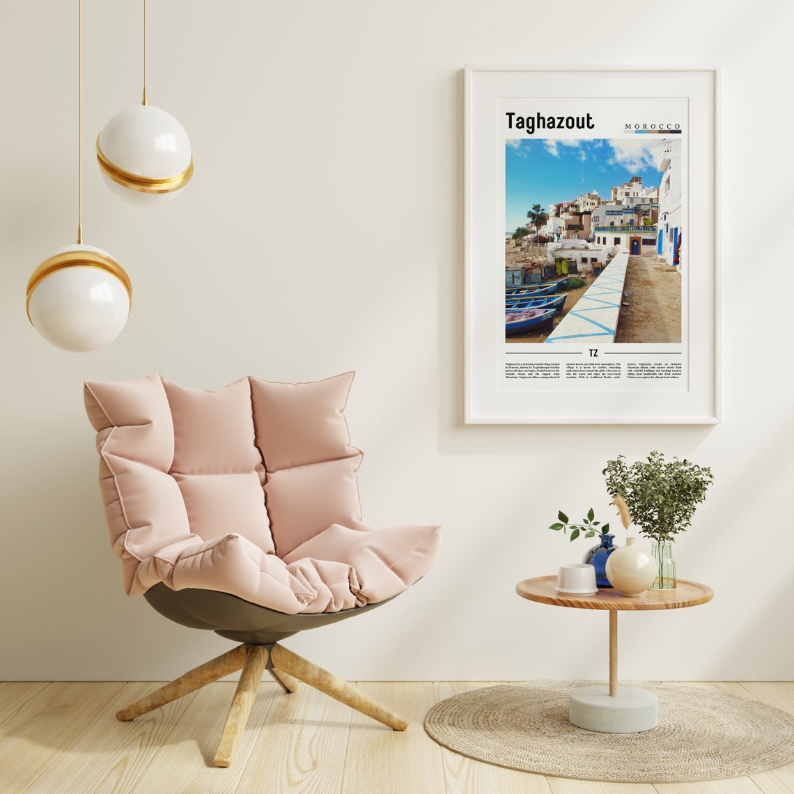 Taghazout Poster Taghazout Print Taghazout Wall Art Minimal Travel Print Travel Destination Oil Painting Poster - Image 6