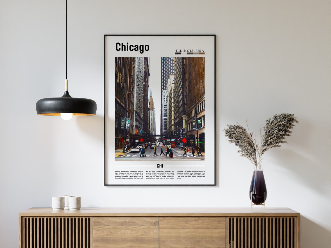 Chicago Print Chicago Poster Chicago Wall Art United States Photo United States Poster United States Print - Image 4