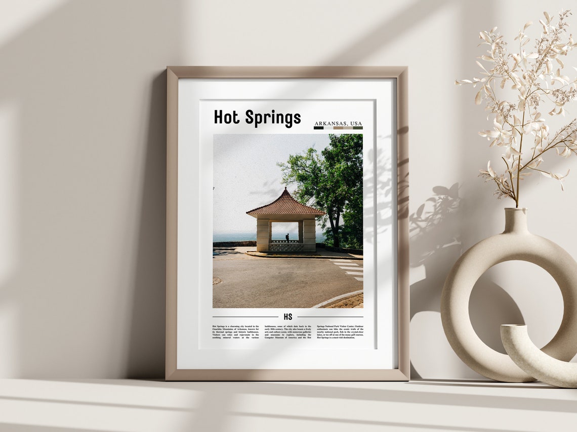 Hot Springs Poster Hot Springs Print Hot Springs Wall Art United States Photo United States Poster United States Print - Image 3