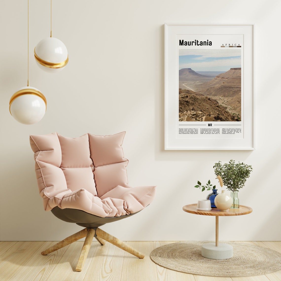 Mauritania Poster Mauritania Print Mauritania Wall Art Minimal Travel Print Travel Destination Oil Painting Poster - Image 6