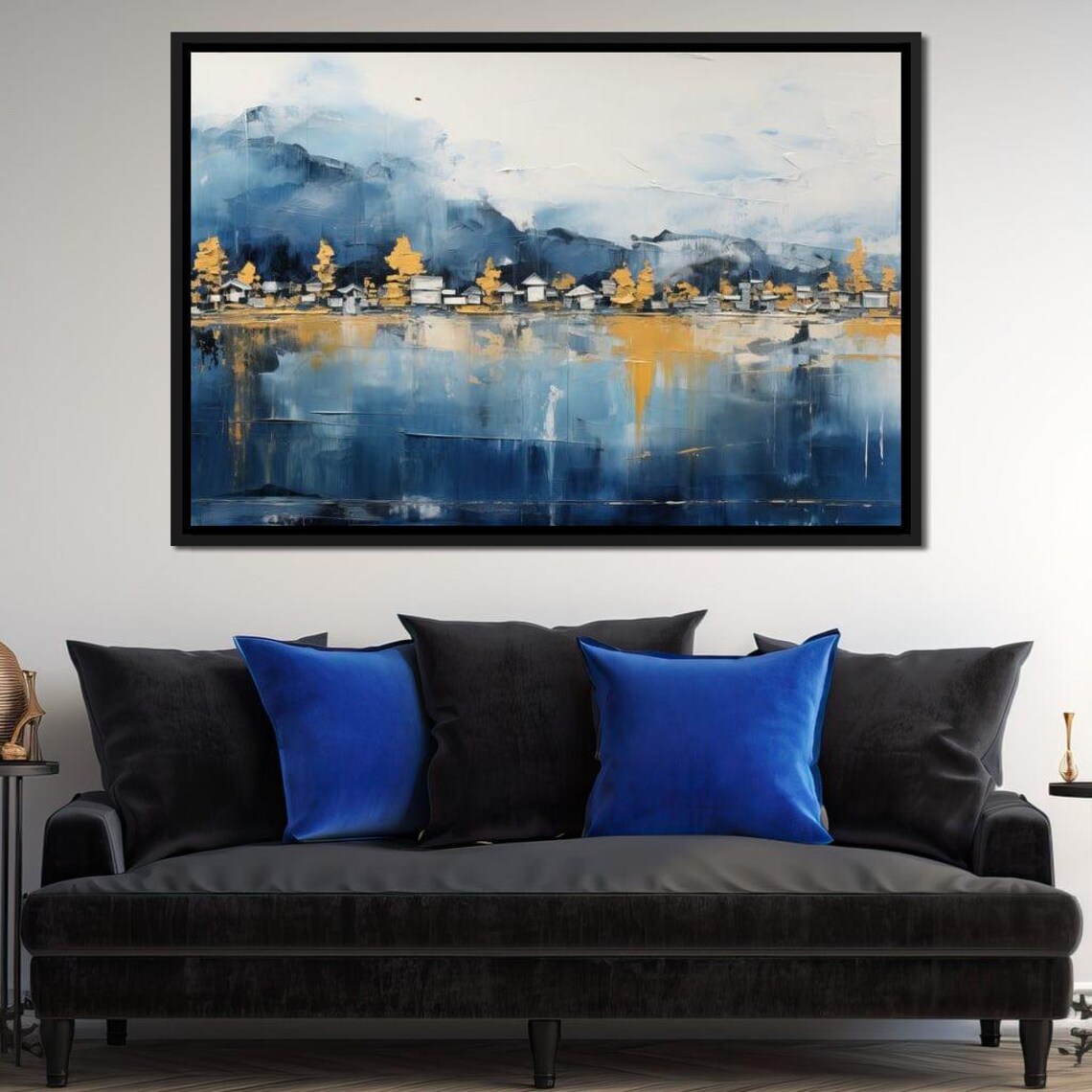 Mystical Forest Lake Abstraction Modern Wall Art Nature Decor Calming Colors Abstract Design Serene Atmosphere By Nichecanvas - Image 4