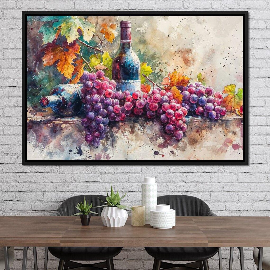 Wine And Vines Vista Vineyard Scene Art Print