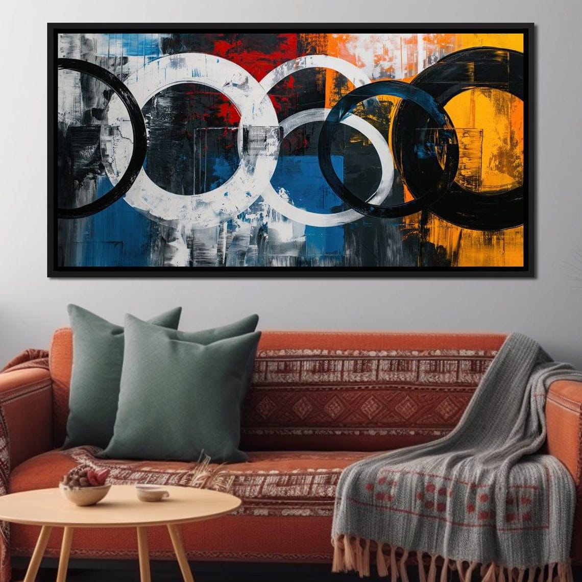 Spectral Spheres Harmony Modern Geometric Art Colorful Abstract Wall Art Living Room Decor Multi Panel By Nichecanvas - Image 4