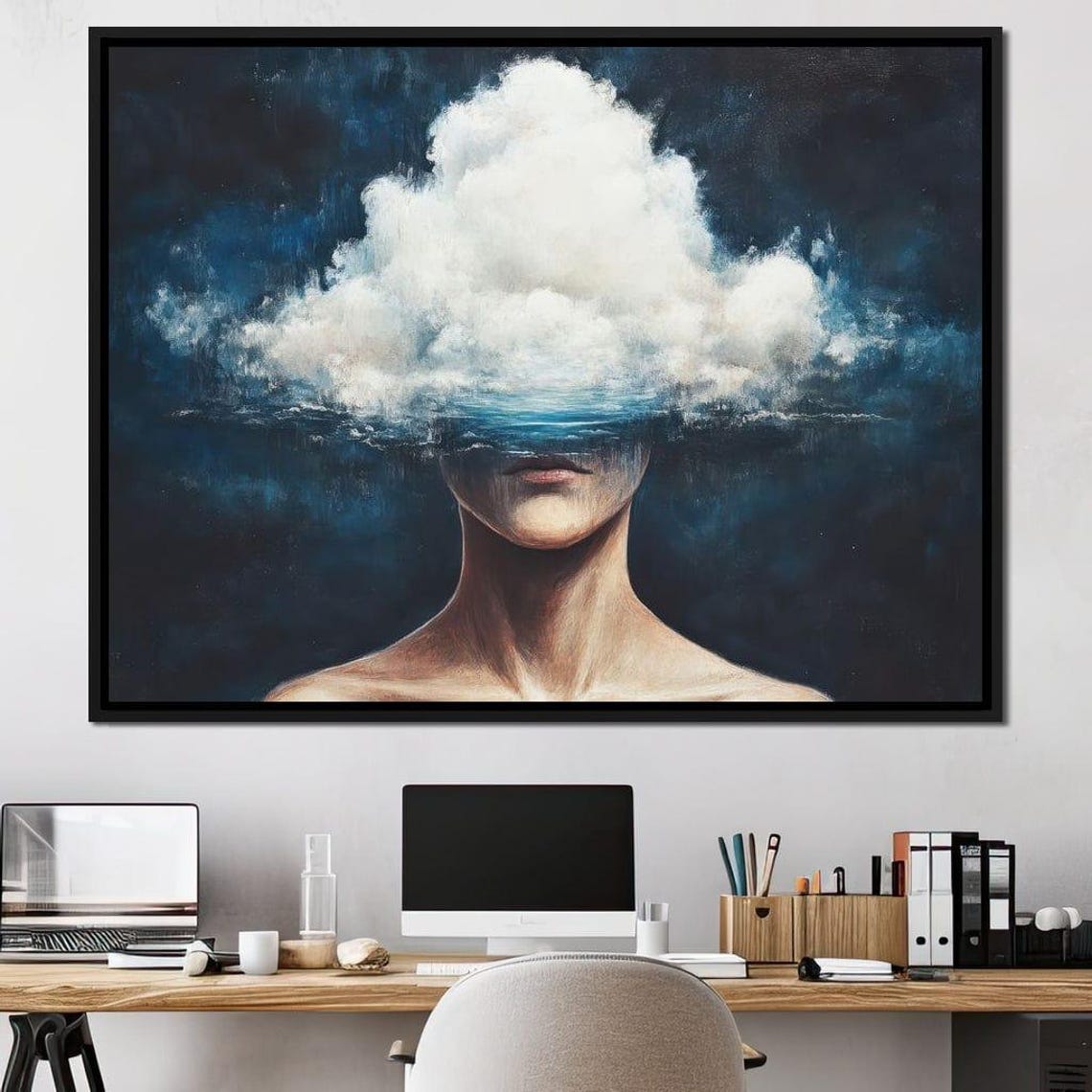 Dreamscape Illusions Unveiled Surreal Home Decor Modern Illusion Art Ethereal Cloud Design By Nichecanvas - Image 4