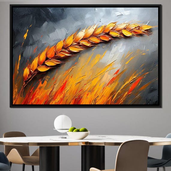 Golden Harvest In Motion Wheat Art Farmhouse Style Nature Inspired Warm Tones Home Decor Rustic Wall Art By Nichecanvas