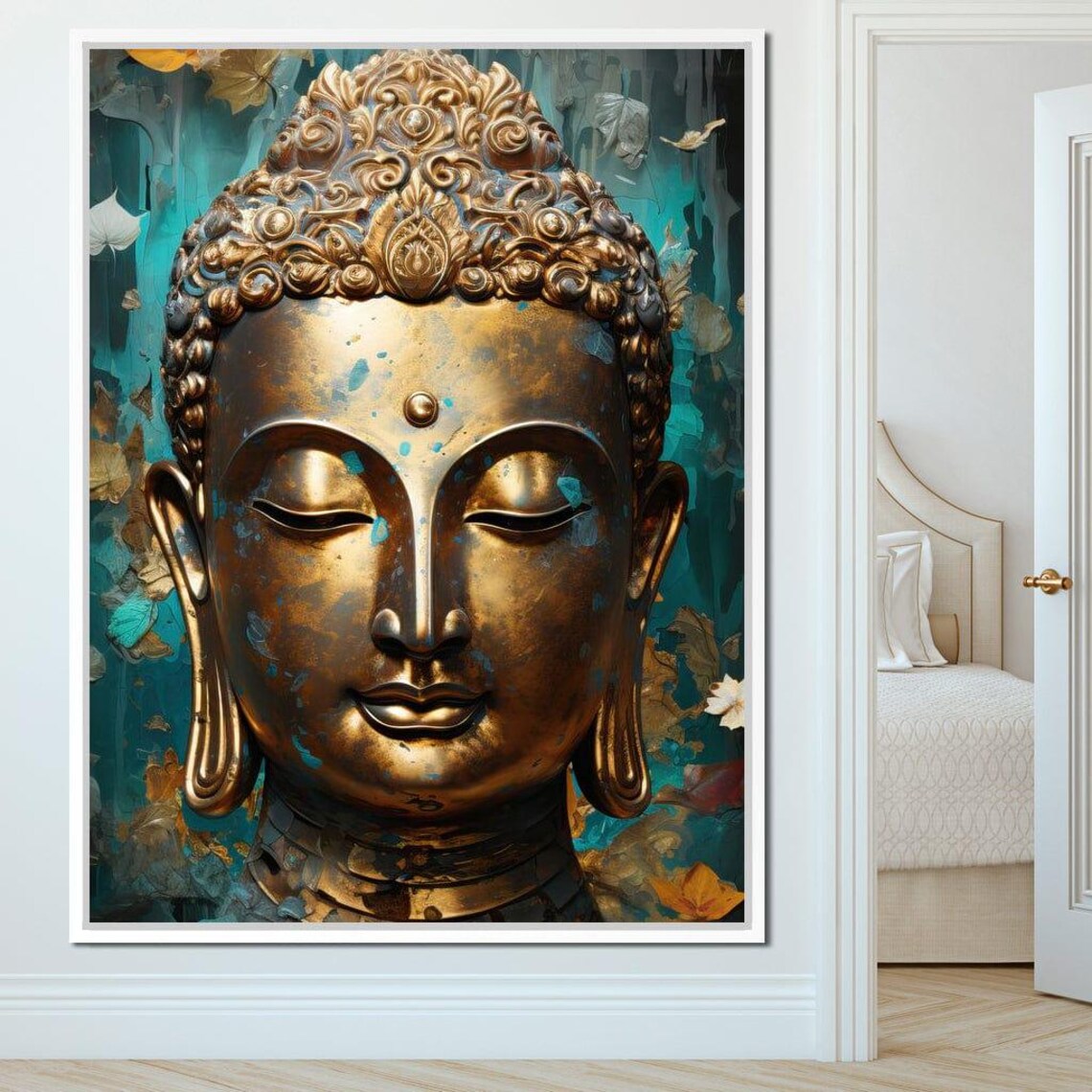 Buddha's Visage Meditation Wall Art, Zen Artwork - Image 4
