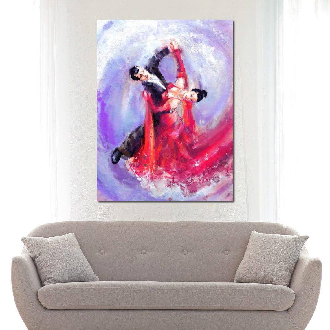 Ballroom Dancers Elegant Art Print - Image 3