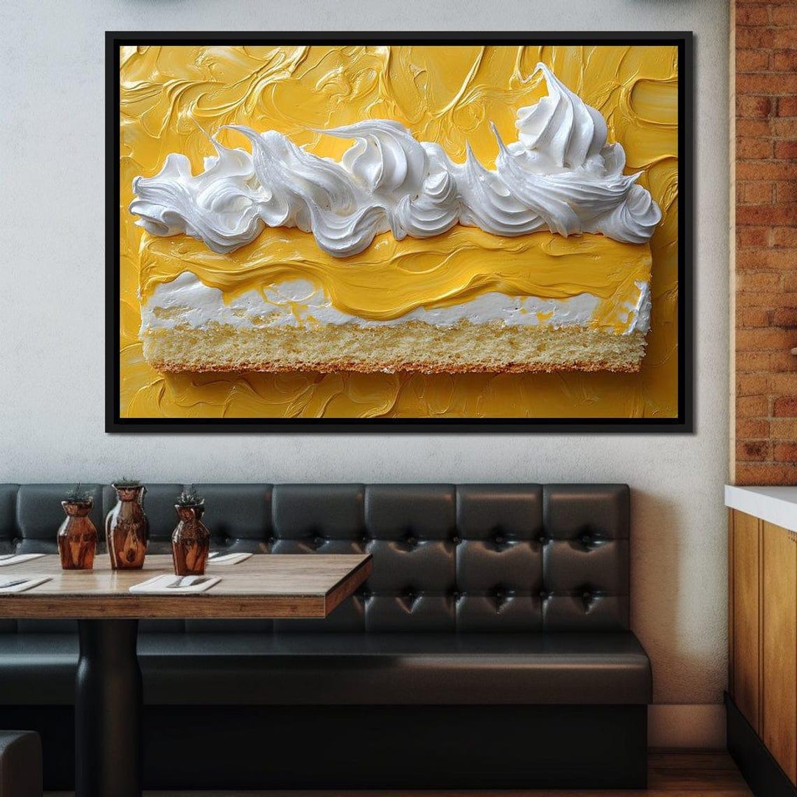 Lemon Cream Pie Dessert Decor Bright Yellow Home Decor Culinary Art Print Kitchen Wall Art By Nichecanvas - Image 3
