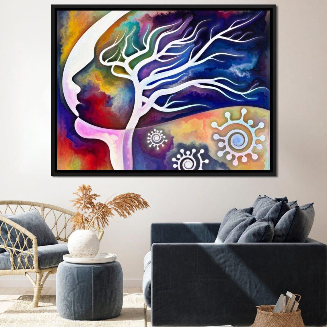 Mind Tree Colorful Abstract Wall Art Psychedelic Oil Painting Nature Inspired Decor Multicolors Art By Nichecanvas