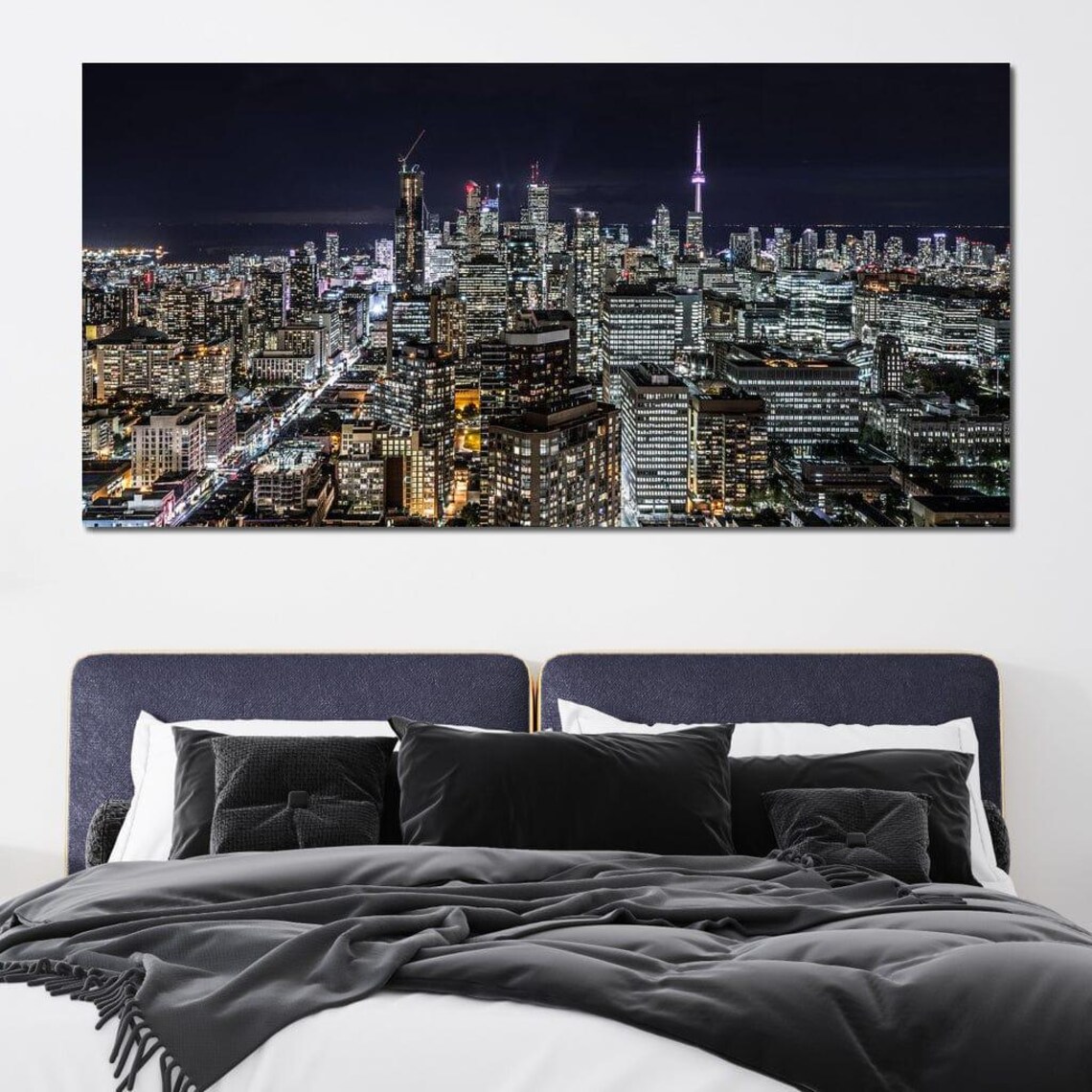 Toronto Skyline Night CN Tower Downtown Lights Cityscape Wall Poster - Image 4