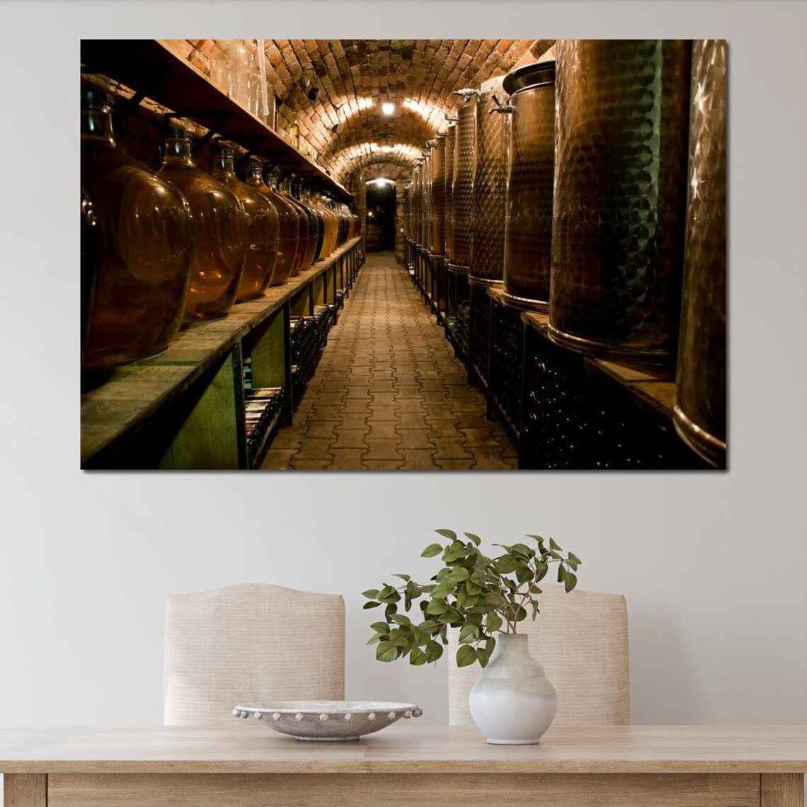 Wine Cellar Corridor, Moody Decor Poster - Image 4