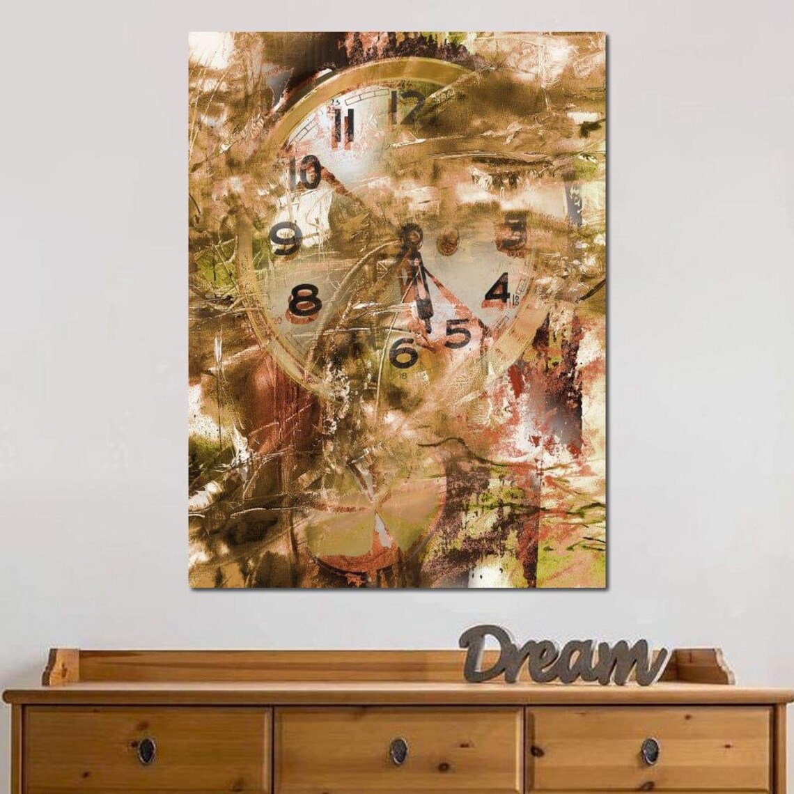 Psychedelic Clock, Trippy Abstract Art Print - Image 3
