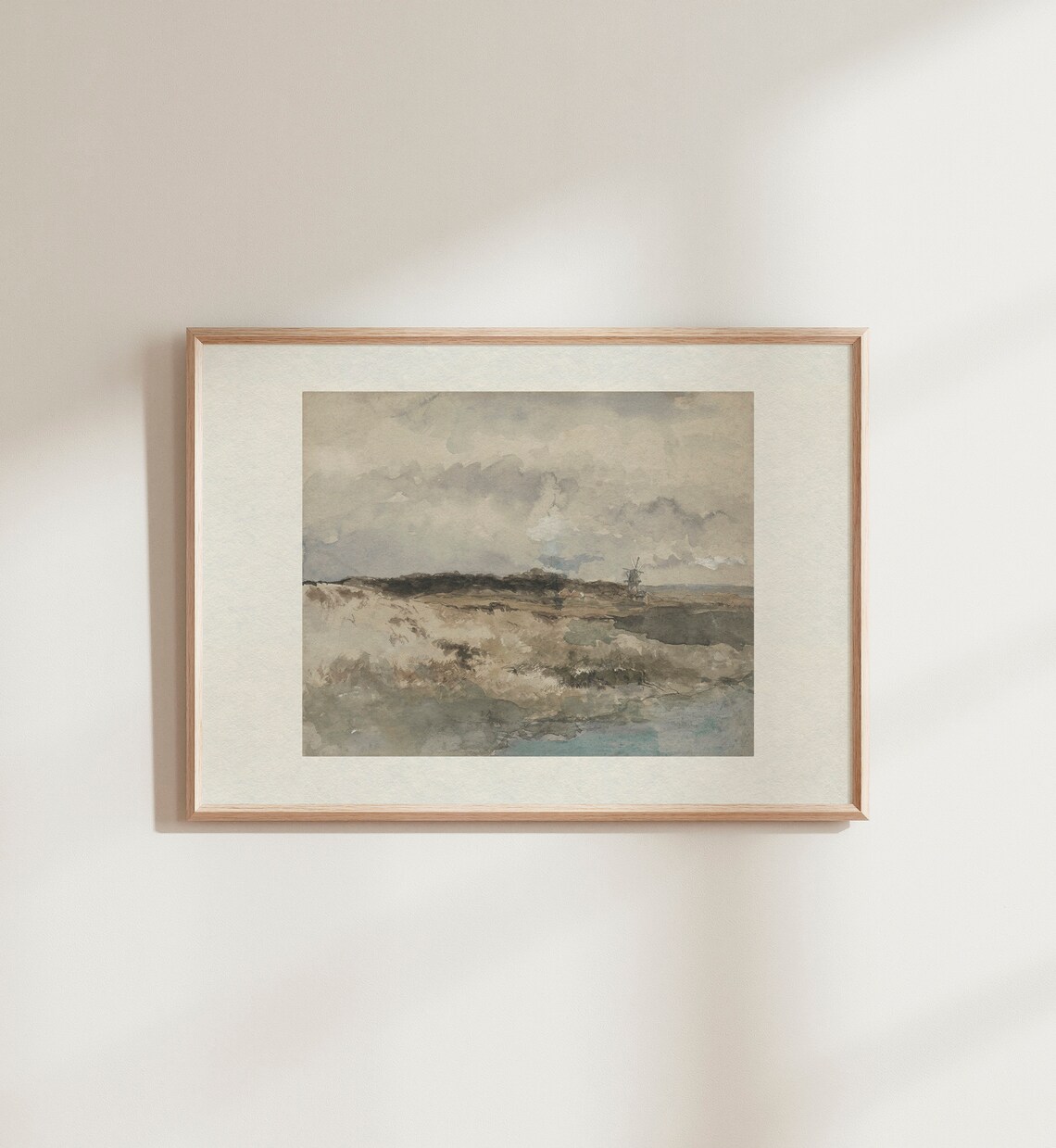 Vintage Muted Coastal Landscape Beach Art Print - Image 5