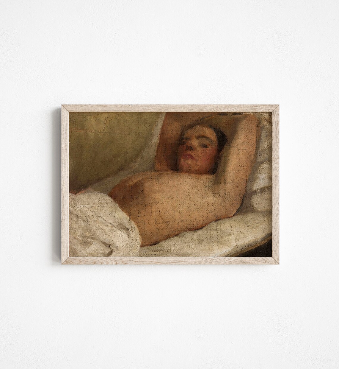 Antique Nude Painting Vintage Woman Painting Wall Art Bathroom Wall Art Moody Victorian Vintage Print - Image 4
