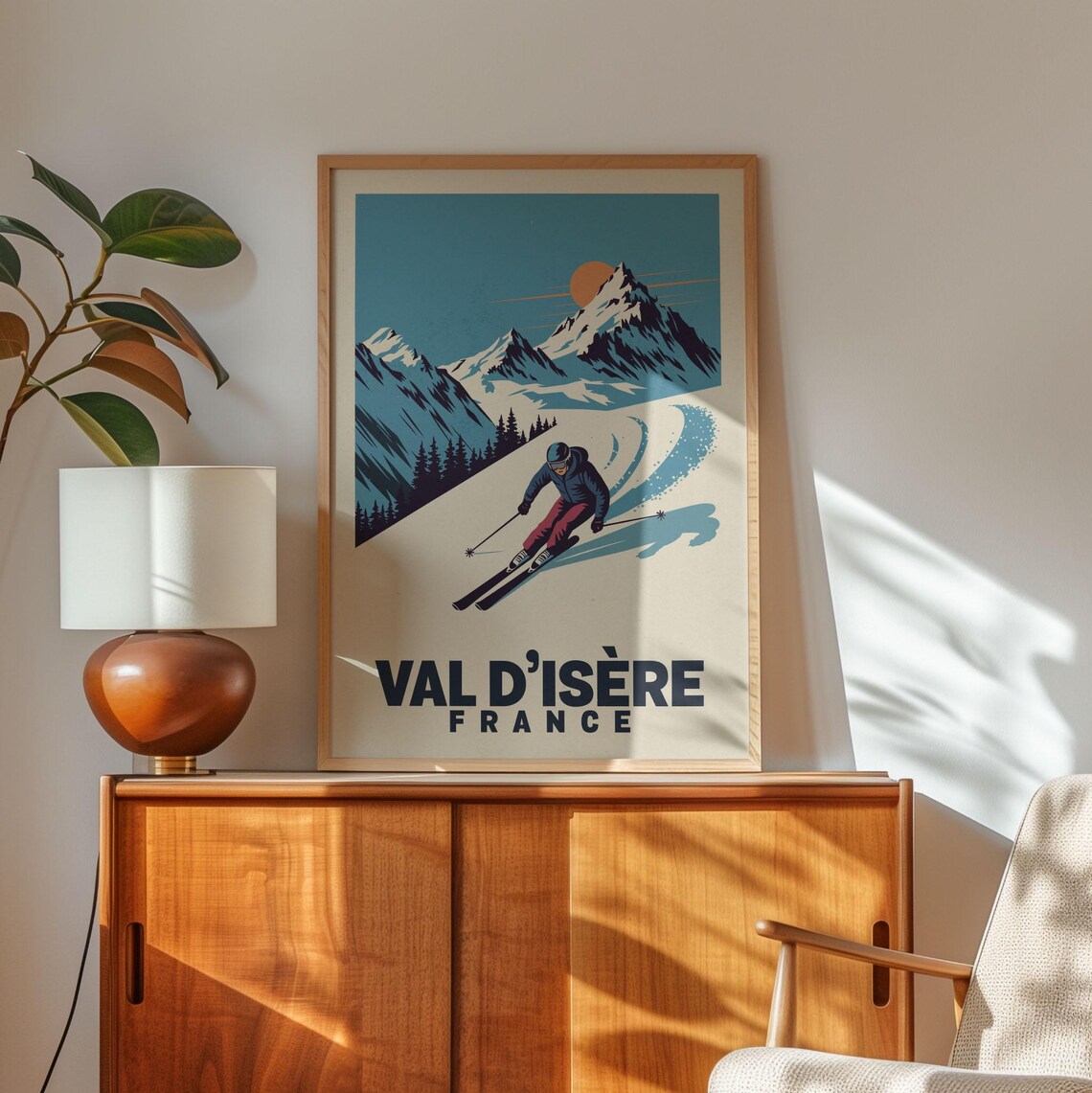 Val Disre France Ski Poster, Vintage Winter Sports
