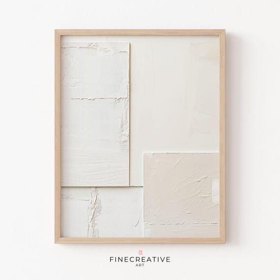 Abstract Shapes Print Soft Beige Painting Wall Art Modern Minimalist Art Instant Geometric Art Prints A08