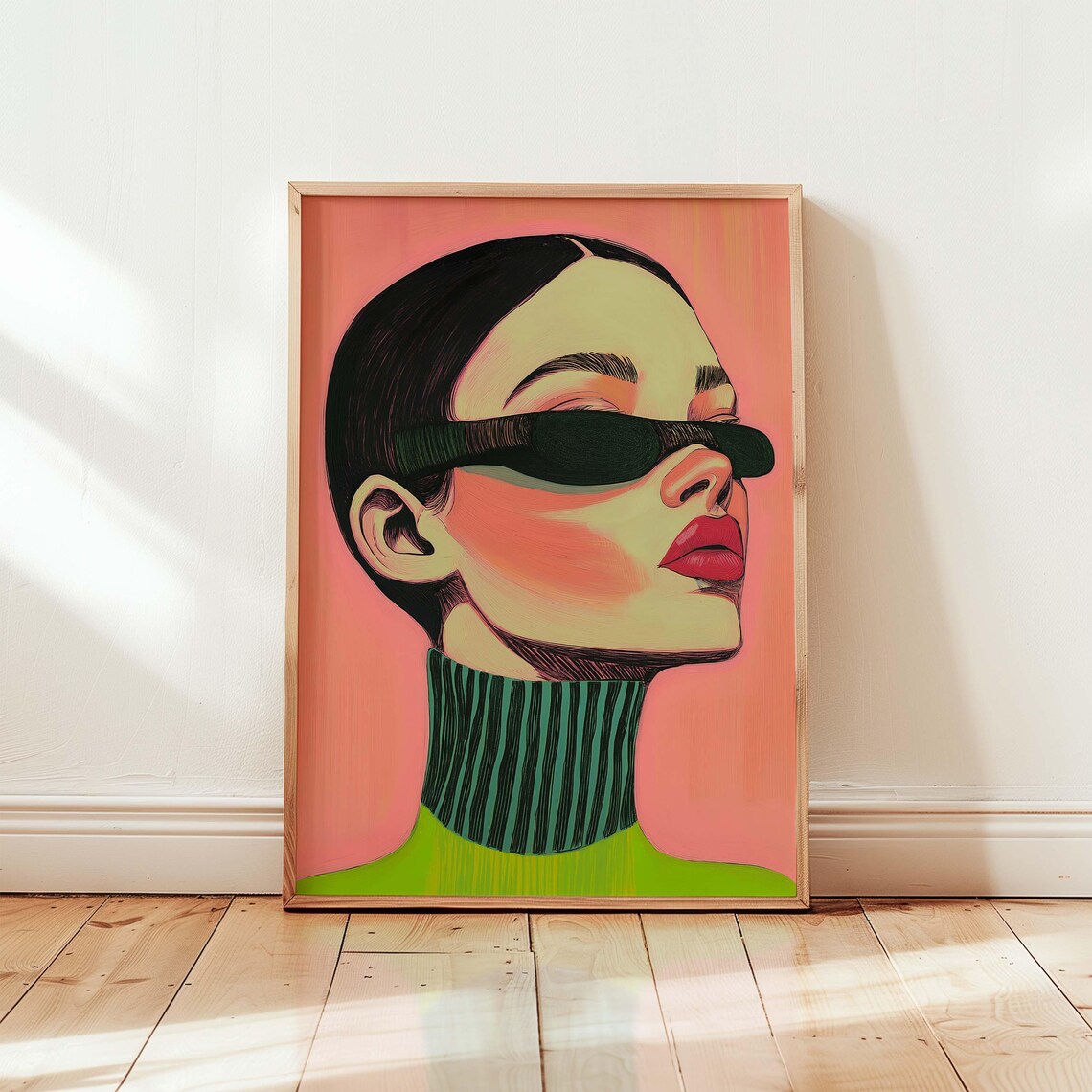 Modern Feminine Portrait Art Print, Pop Art Woman