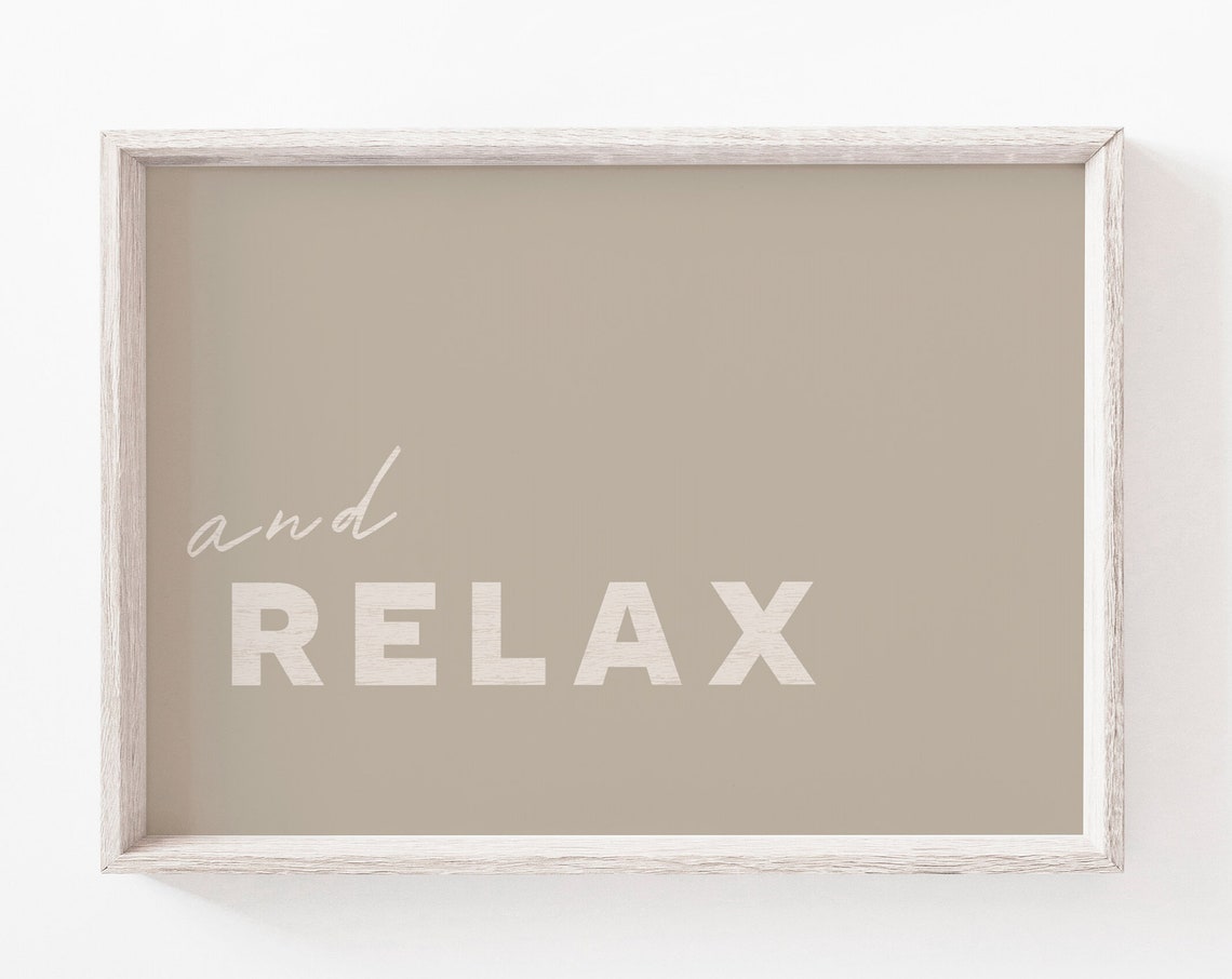 Beige Wall Art Quote Print, Minimalist Neutral