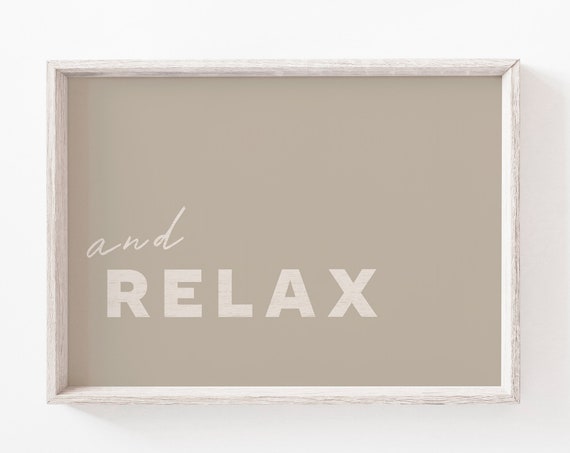 Beige Wall Art Quote Print, Minimalist Neutral