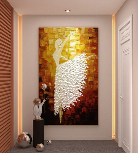 Ballerina Oil Painting, Modern Ballet Wall Art Print