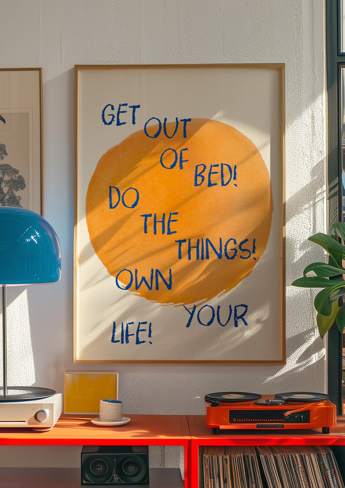 Get Out Of Bed Quote Art Print, Bedroom Decor - Image 2