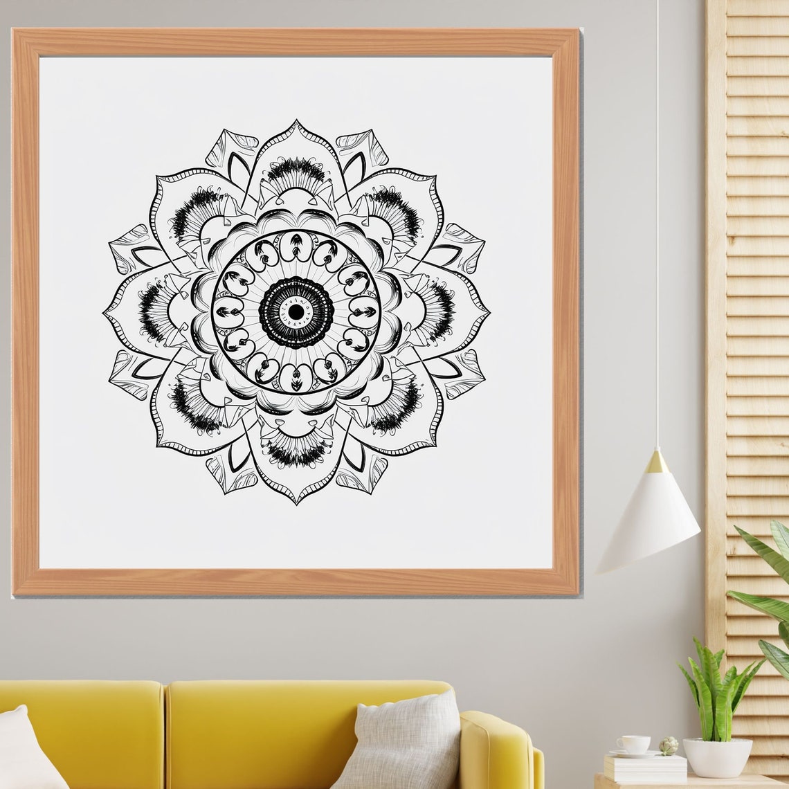 Mandala Indian Art Meditation Wall Art Spiritual Decoration Print Art Relaxing Yoga Esoteric Wall Print - Image 3