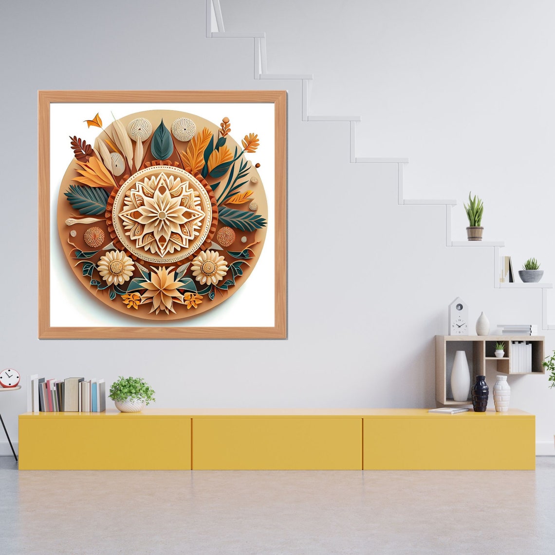 Nature Mandala Art Zen Wall Art Home Decor Mandala Wall Decor Custom Size Colourful Art Prints Art Wall Print Decor - Image 2