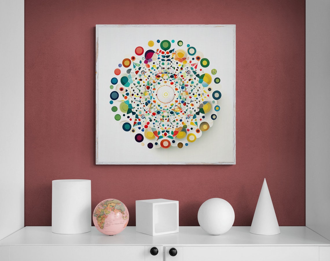 Mandala Art Zen Wall Art Home Decor Mandala Wall Decor Custom Size Colourful Art Prints Art Wall Print Decor