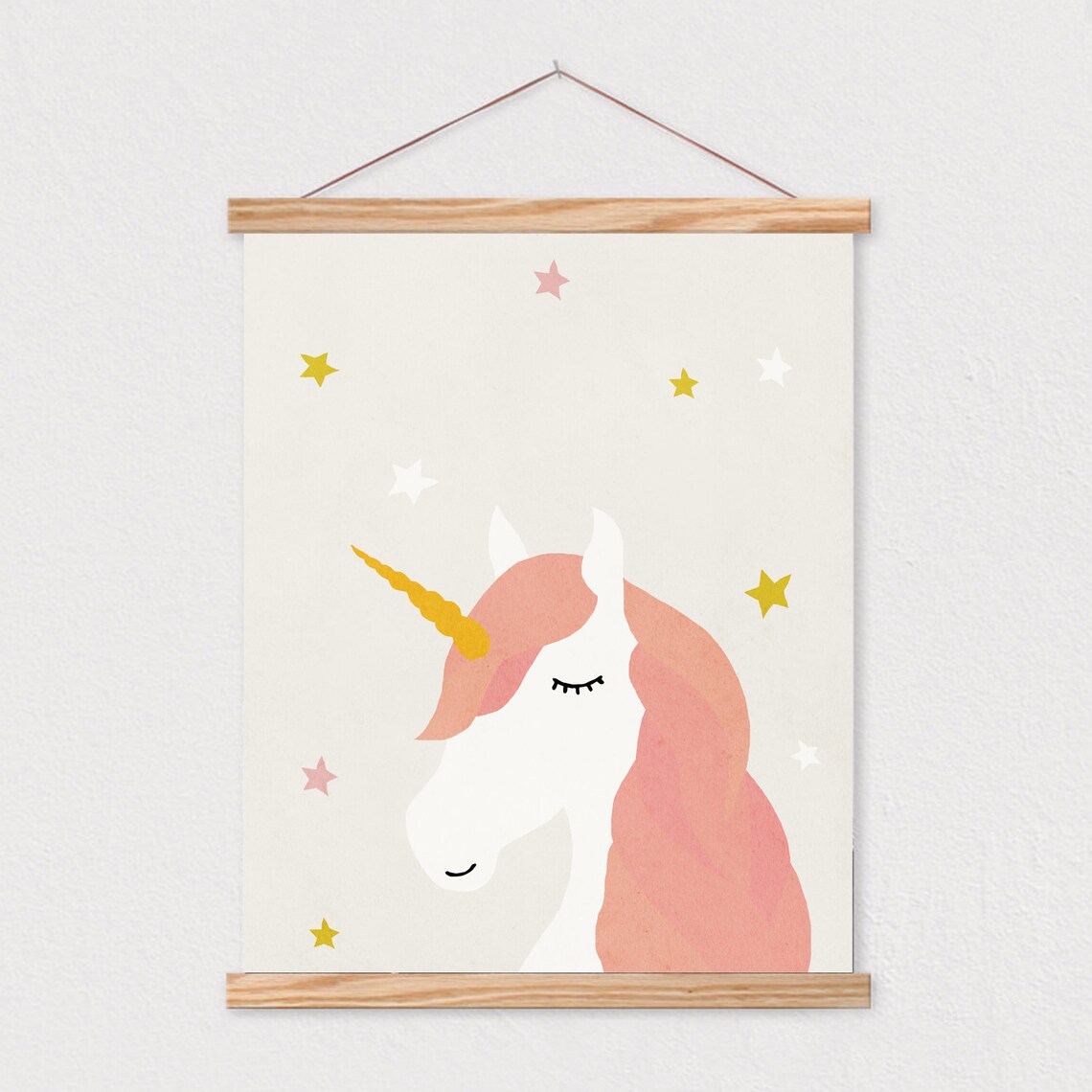 Unicorn Mid-Century Modern Kids Room Art Print - Image 2