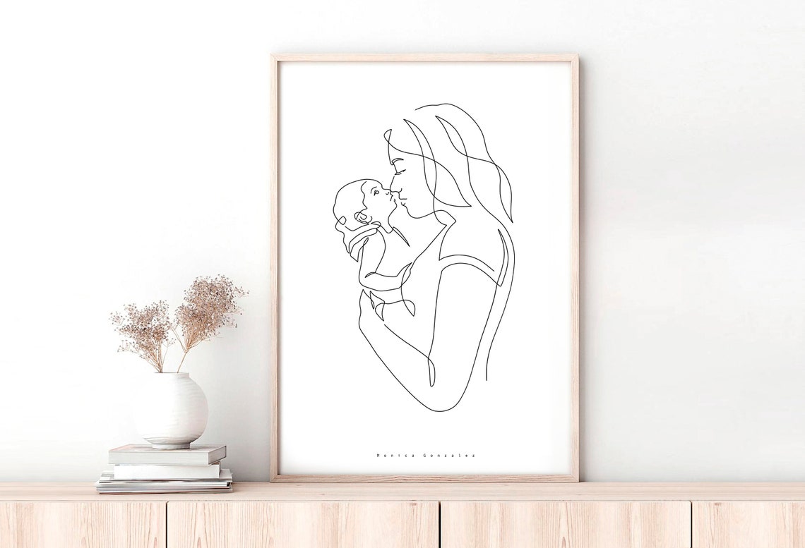 Custom Family Portrait Custom Line Drawing From Photo Personalised Family Portrait Line Art Meaningful Gifts Family Portrait Painting - Image 6