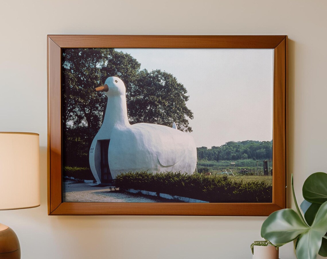 Long Island Big Duck Building Vintage Roadside Photo Art Poster
