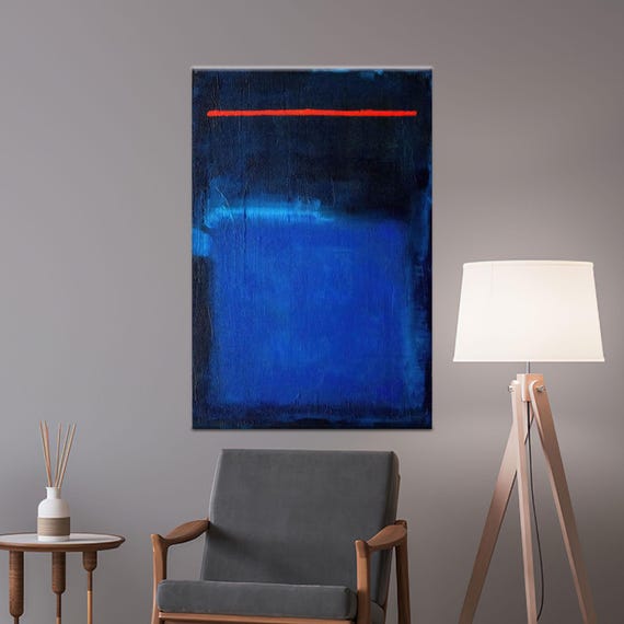 Personalized Gift Box Modern Printed Mark Rothko Blue Wall Decor Reproduction 3d Canvas Art