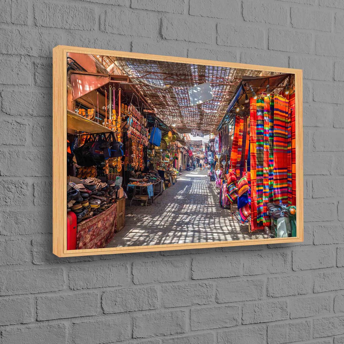 Canvas Wall Art Decor Old Medina Marrakech Bazaar Artwork View Cityscape City Landscape Poster