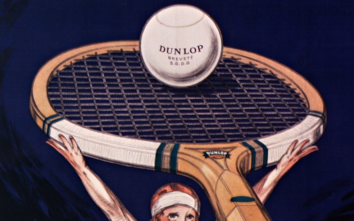 Tennis Advertisement Vintage French Poster, Woman Player - Image 3
