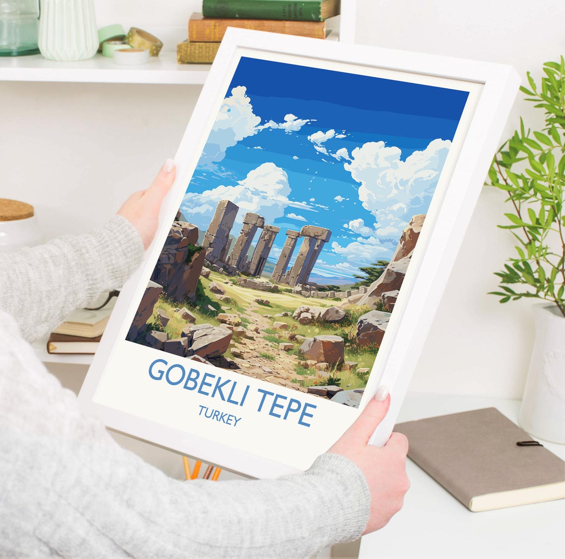 Gobekli Tepe Turkey Mysterious Ancient Stone Pillars Travel Poster - Image 3