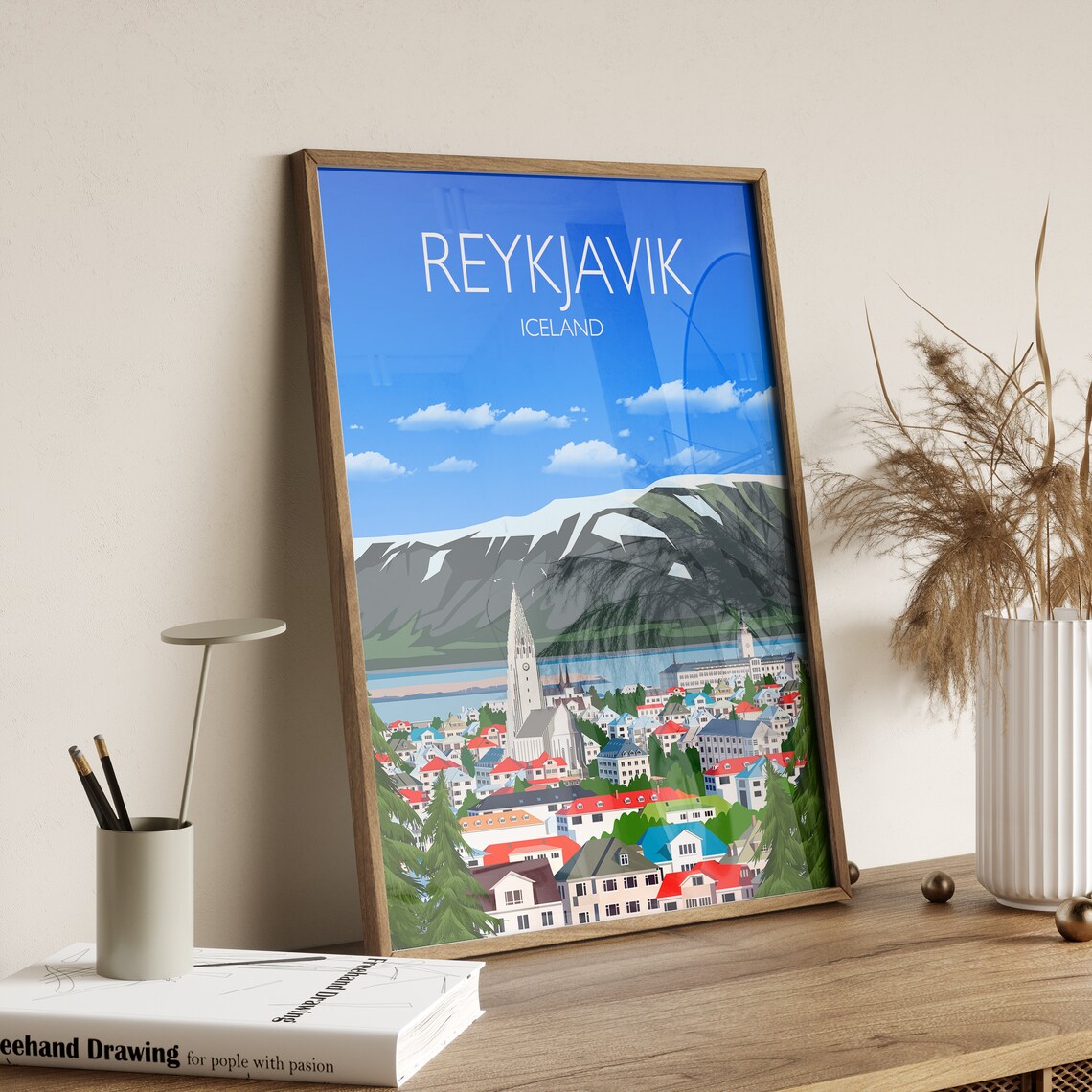 Reykjavik Travel Poster, Iceland Wall Art - Image 2