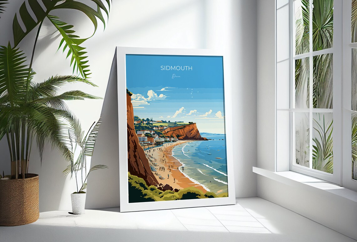 Sidmouth Travel Poster, Devon England Art Print - Image 3