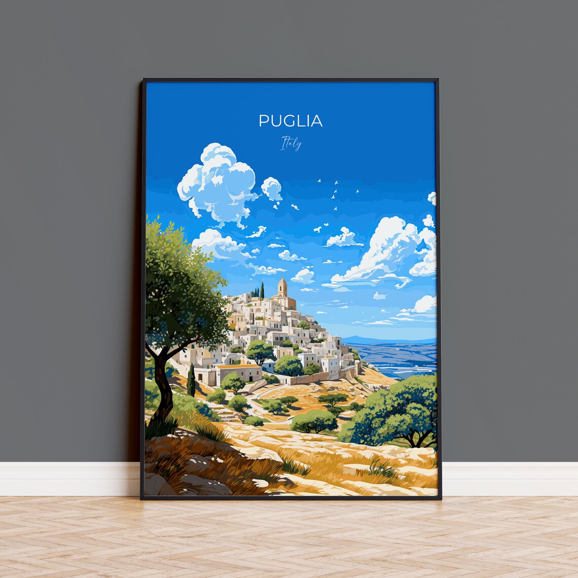 Puglia Travel Poster Wall Art Travel Print Of Puglia Puglia Art Lovers Gift Italy Italy Art Gift