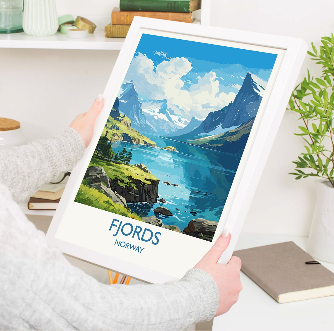 Fjords Norway Travel Poster, Europe Wall Art Print - Image 5